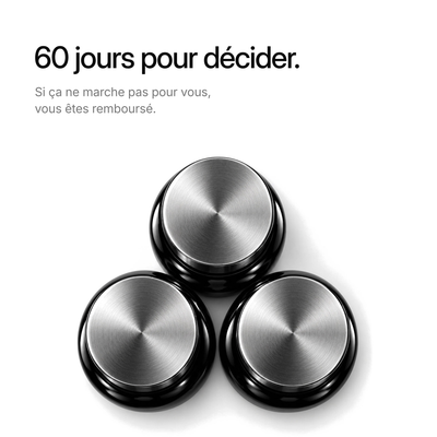 Trois couvercles LAYER ZERO. 60 jours pour décider. Si ça ne marche pas pour vous, vous êtes remboursé