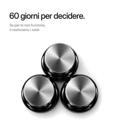 Tre coperchi LAYER ZERO. 60 giorni per decidere. Se per te non funziona, ti restituiamo i soldi